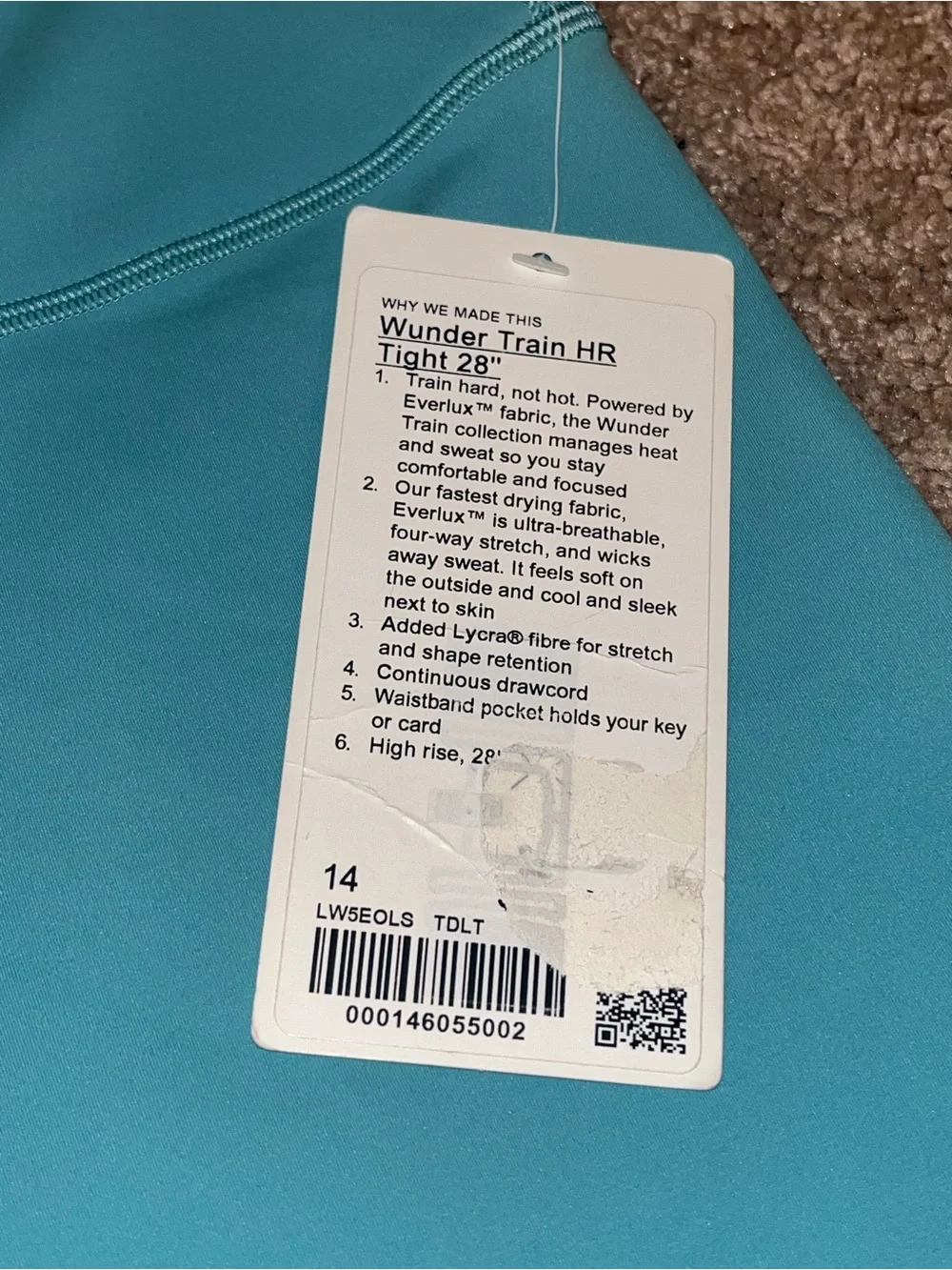 lululemon athletica numeric size